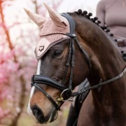 LeMieux Loire Satin Fly Hood - Rose -Saddle Shop 15348c