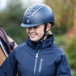 EQX Kylo Riding Hat - Navy Matte/Pewter -Saddle Shop 17734d