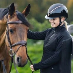 EQX Kylo Sparkly Riding Hat - Black Glossy/Rose Gold 8 EQX Kylo Sparkly Riding Hat - Black Glossy/Rose Gold -Saddle Shop 17738c