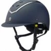 EQX Kylo Riding Hat With MIPS - Navy Matte/Pewter -Saddle Shop 18138